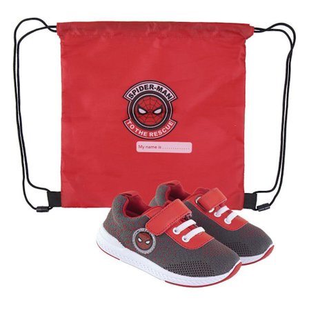 Spiderman kengät koko 27 lasten lenkkarit, kangaspussi mukana