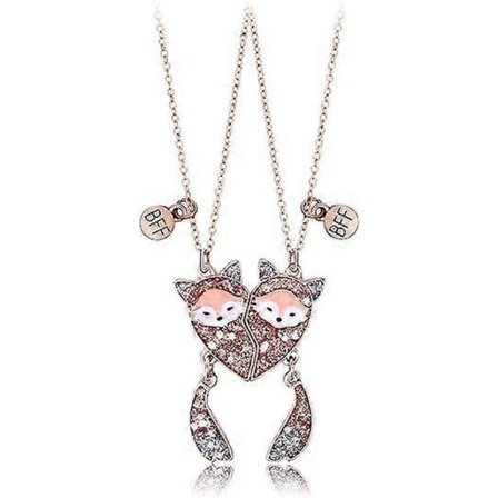 Golden Best Friend Halsband Gåvor Magnetiska Matchande Vänskapshalsband kompatibelt 2 Tjejer BFF Syster