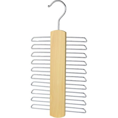 20-stangs slipshenger i tre - Skjerfholder og belteholder oppbevaringsorganisator