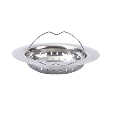 Kökssilsil med handtag, sil i rostfritt stål med handtag, köksbricka galler, 110 mm diameter, lätt att rengöra