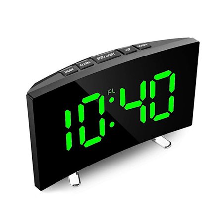 Digitaalinen herätyskello Kaareva himmennettävä LED SN digitaalinen kello Ki