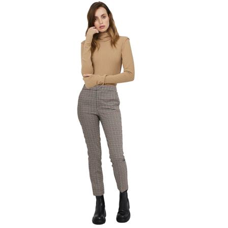 Silvian Heach, Cropped trousers with high waist Grijs, Dames, Maat:M