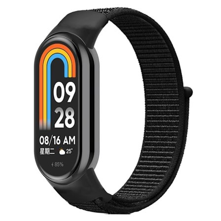 Xiaomi Smart Band 8 cool nylonrem - Helt Sort