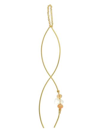 Nena Earrings Accessories Jewellery Earrings Single Earring Gull Nuni Copenhagen*Betinget Tilbud