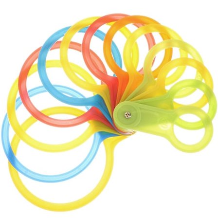 1 Sæt Plastik Frugter Diameter Måle Lap Frugter Målering Værktøj til Gård Tilfældig Farve