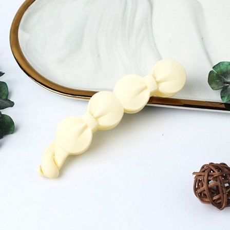 Rosett ovala bananklämmor Matta hårklämmor BEIGE STYLE 2 STYLE 2