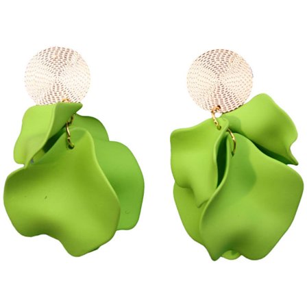 Ruusunterälehti Tupsukorvakorut Muoti Boheemi Akryylikukka Korvakorut Suuri Koko Hartsi Kukkakorvakorut