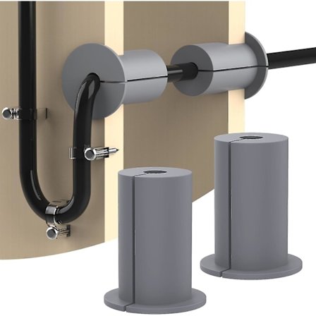 6 kpl Starlink-kaapelin reitityssarja 1" seinäreiälle, seinäläpivienti Starlink-kaapelin läpivienti (harmaa) [DB]