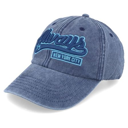 Iconic - Blå unconstructed Keps - "Always New York Washed Blue Dad Cap " @ Hatstore