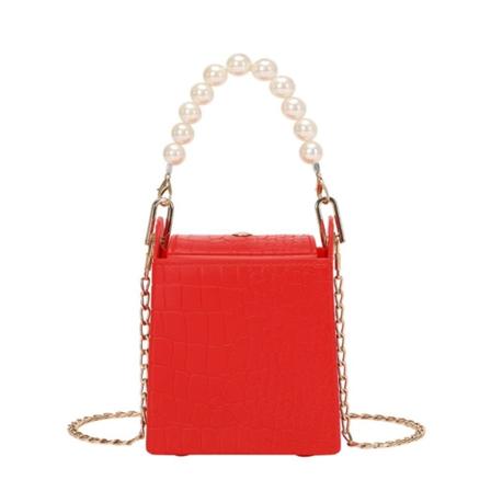 Ketju Olkalaukku Crossbody Bucket Laukut PUNAINEN red