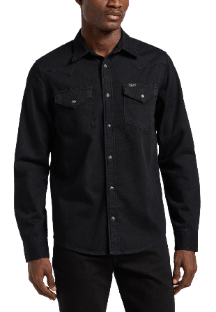 Lee Regular Western Shirt Skjortor Herr Svart XXL