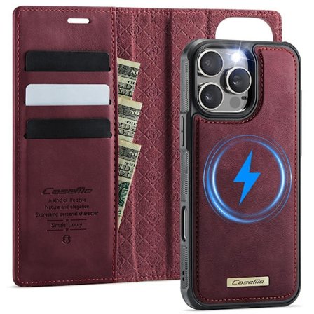 (Til Samsung Galaxy S25FE) Caseme 2 i 1 MagSafe aftagelig pung-etui med 3 kortpladser og RFID-beskyttelse