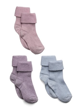 mp Denmark Ida Glitter Socks - 3-Pack - Purple - 15/16