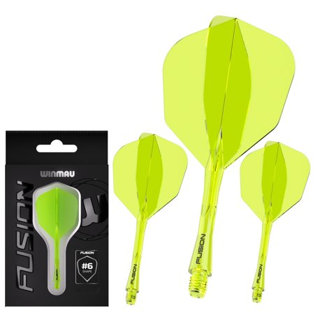 Fusion #6 Integrated Flight & Shaft Yellow | Winmau Short