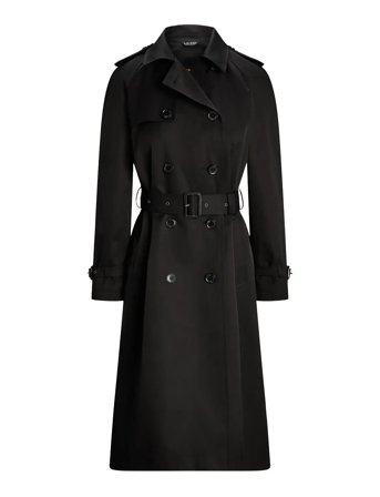 Double-Breasted Belted Trench Coat Black Lauren Ralph Lauren