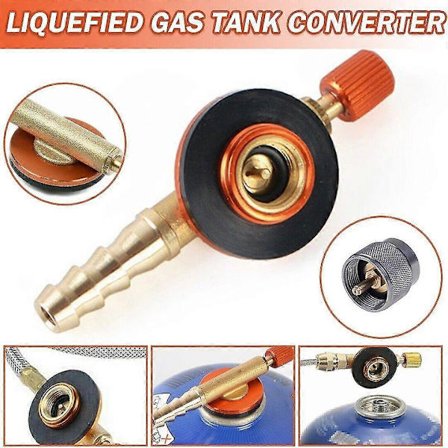 Camping Gas Komfur Varmelegeme Ventil Adapter Slange Regulator Propan Genopfyldning Gas Tank