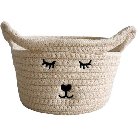 Kattöronbroderi skrivbord hem diverse förvaringskorg