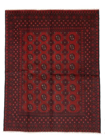 Medalionowy Mały Afgan Fine Dywan 151X193 Wełna