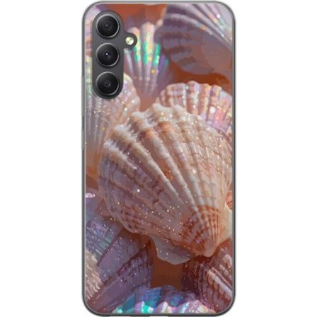 Kompatibel Mobilcover til Samsung Samsung Galaxy A16 5G Glitrende muslingeskaller i pastelfarver, hav-inspireret design med glimmer og glans, der fang