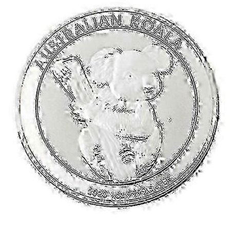 2025 Koala 1 unssi hopeaa 2020 Australia 1 dollari hopeaa ST / BU+[YJD]