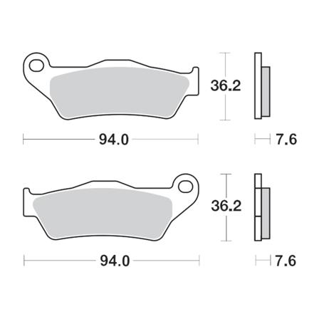 Bremsbeläge Vorne Moto-Master RoadPro Ceramic - Yamaha TT 600 E 1996-2001