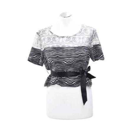 Balmain Pre-owned Silk top with pattern Grå, Dame