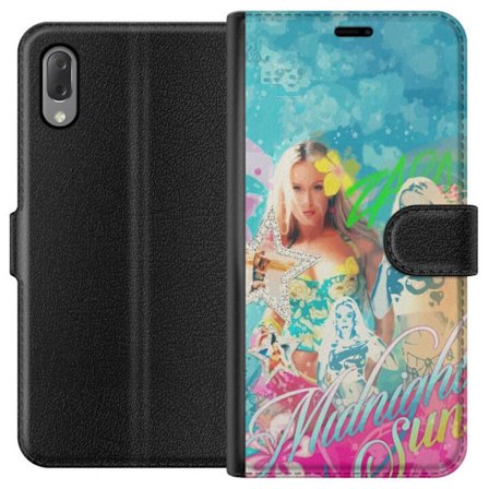 Kompatibel Tegnebogsetui til Sony Xperia L3 Eventyrverden med Steve, Creeper og dyr i farverig blokgrafik