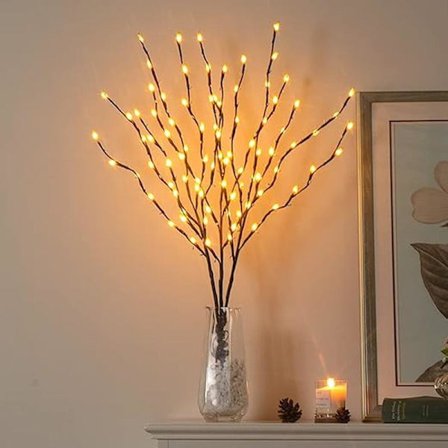 Valo 77 cm 3 kpl oksan oksia 90 LED-oksavalolla Vedenpitävä adapteri