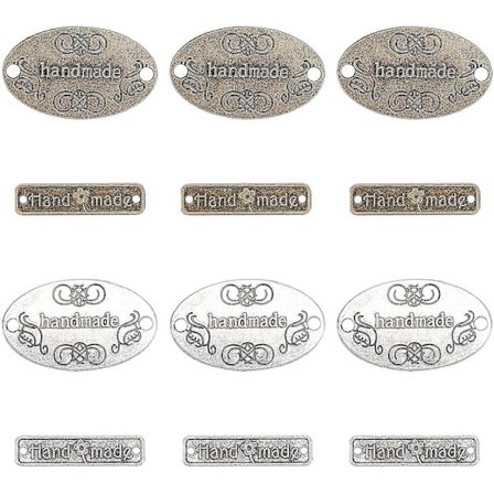 88 kpl Käsintehdyt metallimerkit Tiibetiläinen seos Käsintehdyt etiketit Riipushelmi Lumo Metallietiketti Merkit