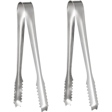 2 stk rustfritt stål isbitklype og godteriklype, rustfritt stål