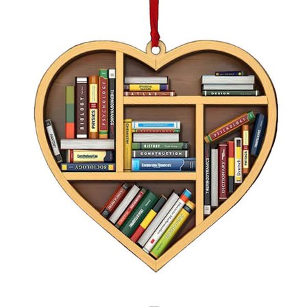 Julgranspynt med staplade böcker - Läsande bok - Hängande dekoration