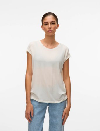 Vero Moda Vmava Plain Ss Top Ga Jrs Noos - White - L