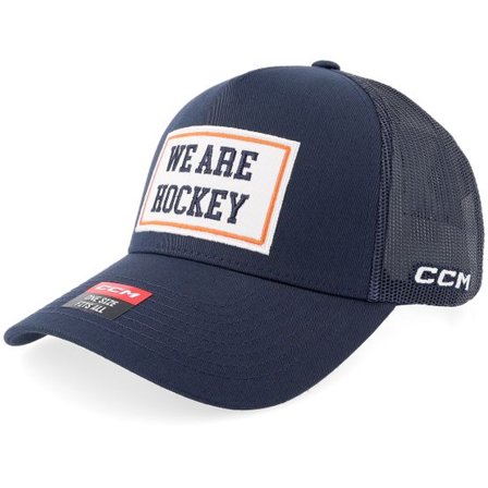 CCM - Blå trucker Keps - Stripe Meshback Navy A-frame Trucker @ Hatstore