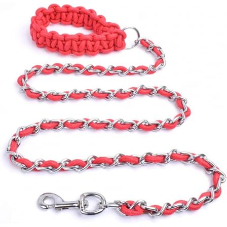 Purukest v Koiranhihna 5,5ft Raskaankaluston Koiranhihnat Metalli Lemmikin Ketjujohto Pehme ll K ysisangalla Keskikokoisille Suurille Koirille, 