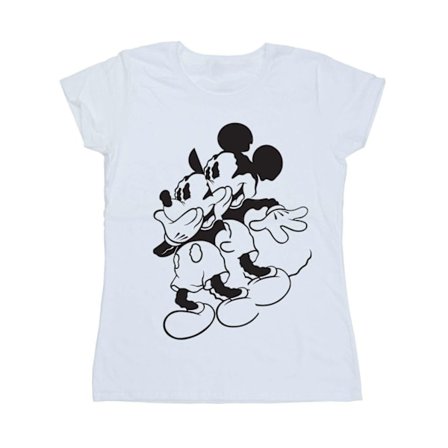 Disney Dam/Kvinnor Mickey Mouse Shake Bomull T-shirt L Vit