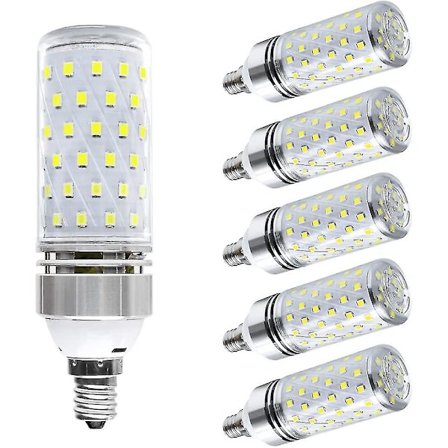 E12 LED-lampa, 16 W LED-kronljuslampor, 1500 lm, varmvit 6000 K, motsvarande 120 W glödlampa, Cri80+ Candelabra LED-lampor,