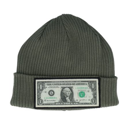 Calza Pennello - Grön cuff Beanie - Dollar Bill Olive Green Beanie Organic Cotton Cuff @ Hatstore