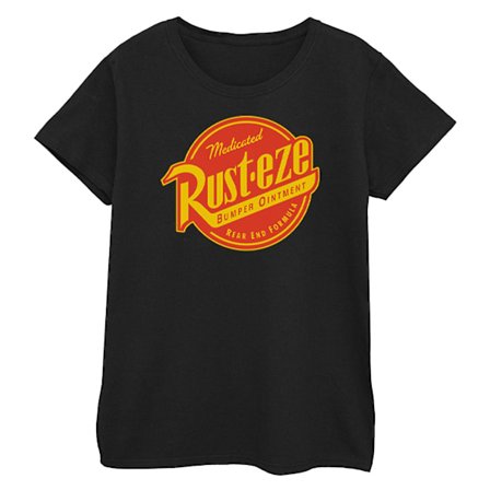 Cars Dam/Kvinnor Rust-Eze Logo Bomull T-shirt XL Svart