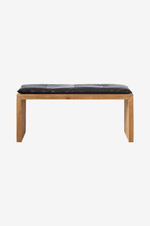 Cinas - Bänk Teak Rib set - Svart - Bänkar - Från Homeroom