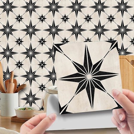 Dww-10 kappaletta 3D-stereoskooppisia mustekala-laattatarroja 15*15cm, keittiö kylpyhuone kirjasto tarra, PVC-tarrapaperi, tarrat m