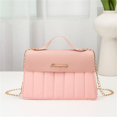Damkedja Pu-läder Crossbody-väskor Mode Enkel Axel B