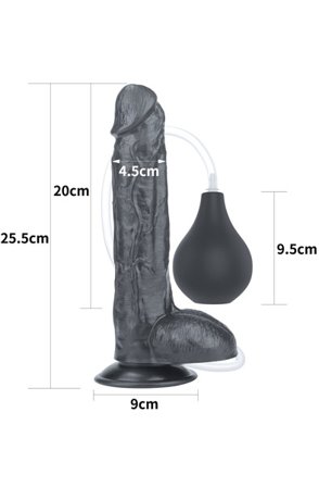 Kjøp Lovetoy Squirt Extreme Dildo Black 25,5cm - Sprutende dildo | God pris