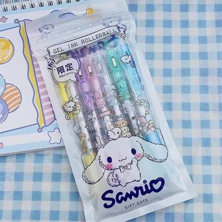 Jinzhaolai Cute Cartoon Sanrio Student Gel Pen 6 pakker af høj værdi piger hjertepressepen Cute Bear Mymelody Kuromi Cinnamoroll Pen A1