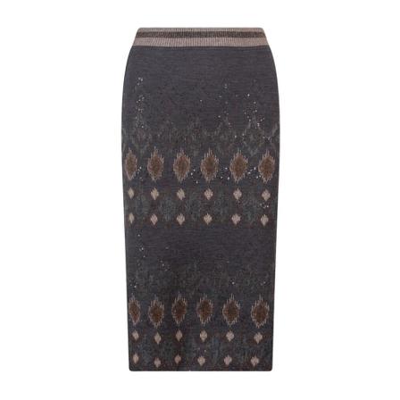 Brunello Cucinelli, Skirts Grijs, Dames, Maat:M