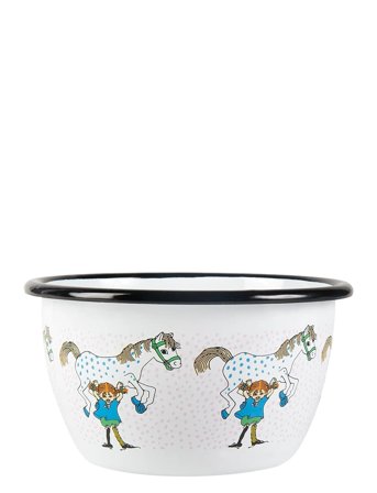 Muurla | Enamel Bowl 6Dl Pippi And The Horse | 60 CL