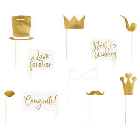 Bryllup Fotorekvisitter 10 dele