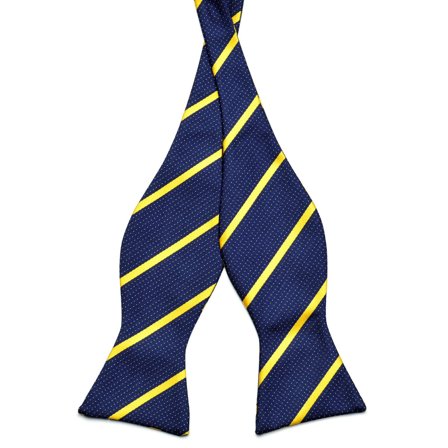 Navy & Yellow Self-Tie Bow Tie for Men - Self-tie bow ties
