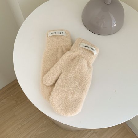 Vantar Pälshandsker Fingerløse handsker BEIGE