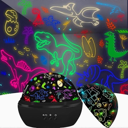 Dinosauruslelut, sopivat 3–8-vuotiaille lapsille, yövaloprojektori[D]