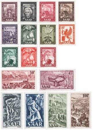 Tyskland/Saar 1949-1951 - MICHEL 272-288 - Postfrisk